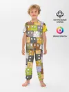Детская пижама с брюками / СОВЫ КОТИКИ