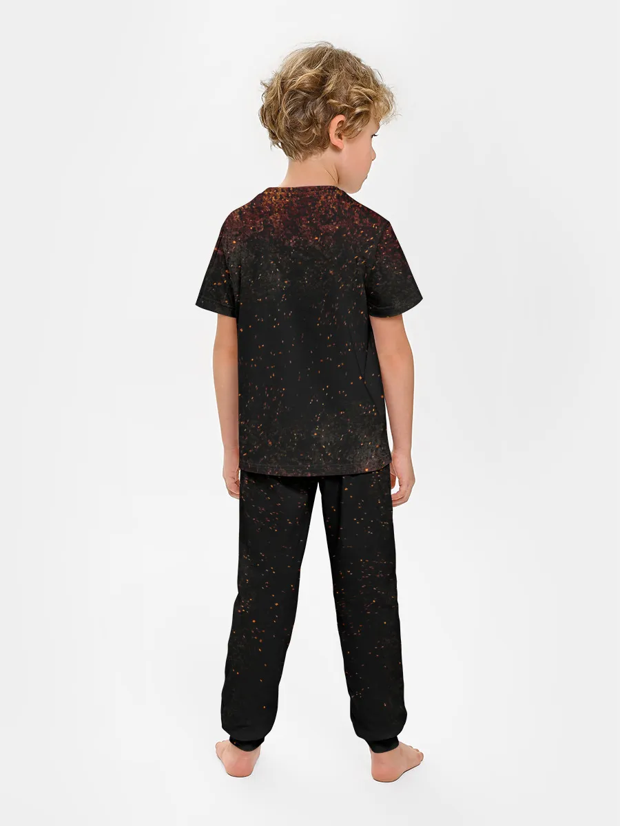 Детская пижама с брюками / Сайтама в огне | One Punch-Man