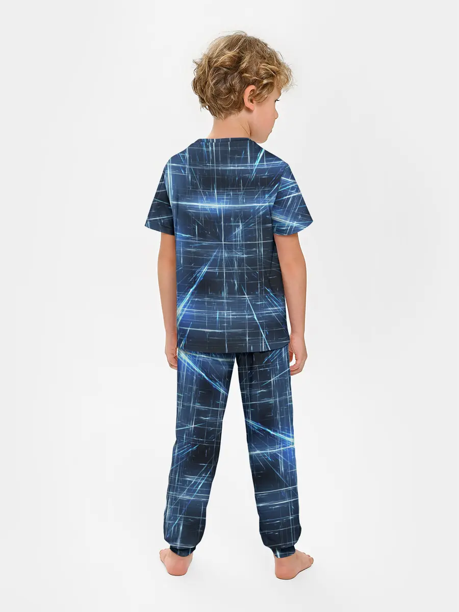 Детская пижама с брюками / Линии неона