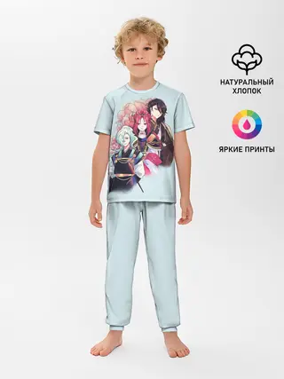 Детская пижама с брюками / Манхва, Облачный цветок