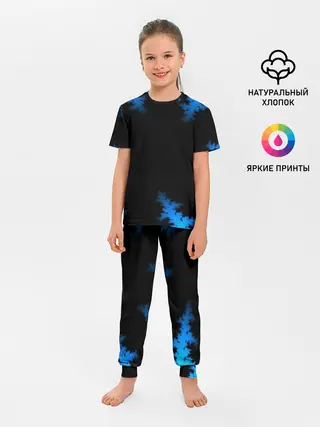 Детская пижама с брюками / Морозный узор