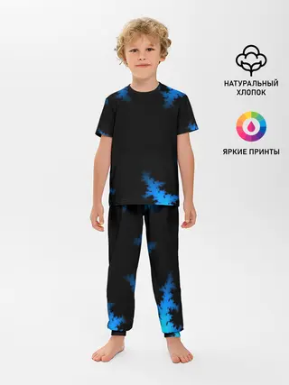 Детская пижама с брюками / Морозный узор