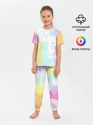Детская пижама с брюками / Котоколлаж 05