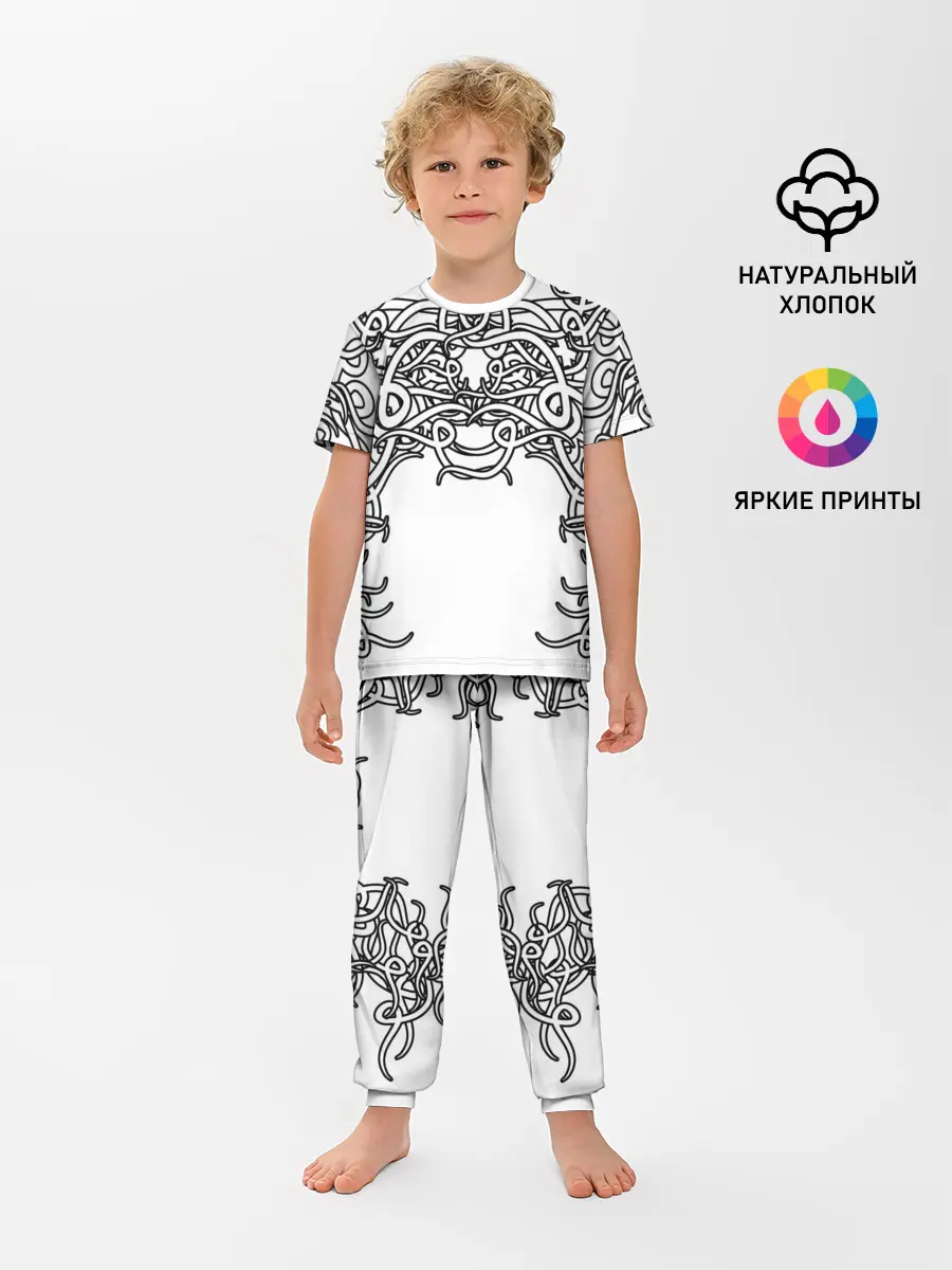 Детская пижама с брюками / Фэнтези мотылёк