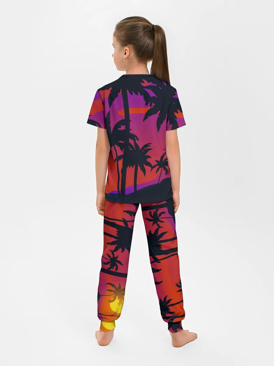 Детская пижама с брюками / Тропический пляж