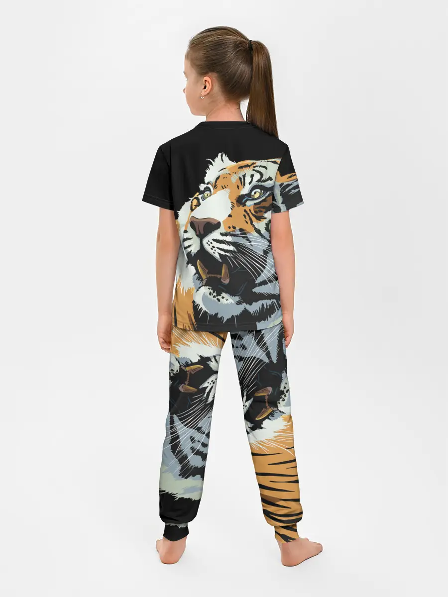 Детская пижама с брюками / Тигр перед атакой