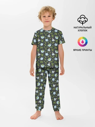 Детская пижама с брюками / Чай с мятой