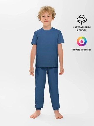 Детская пижама с брюками / 19-4052 Classic Blue