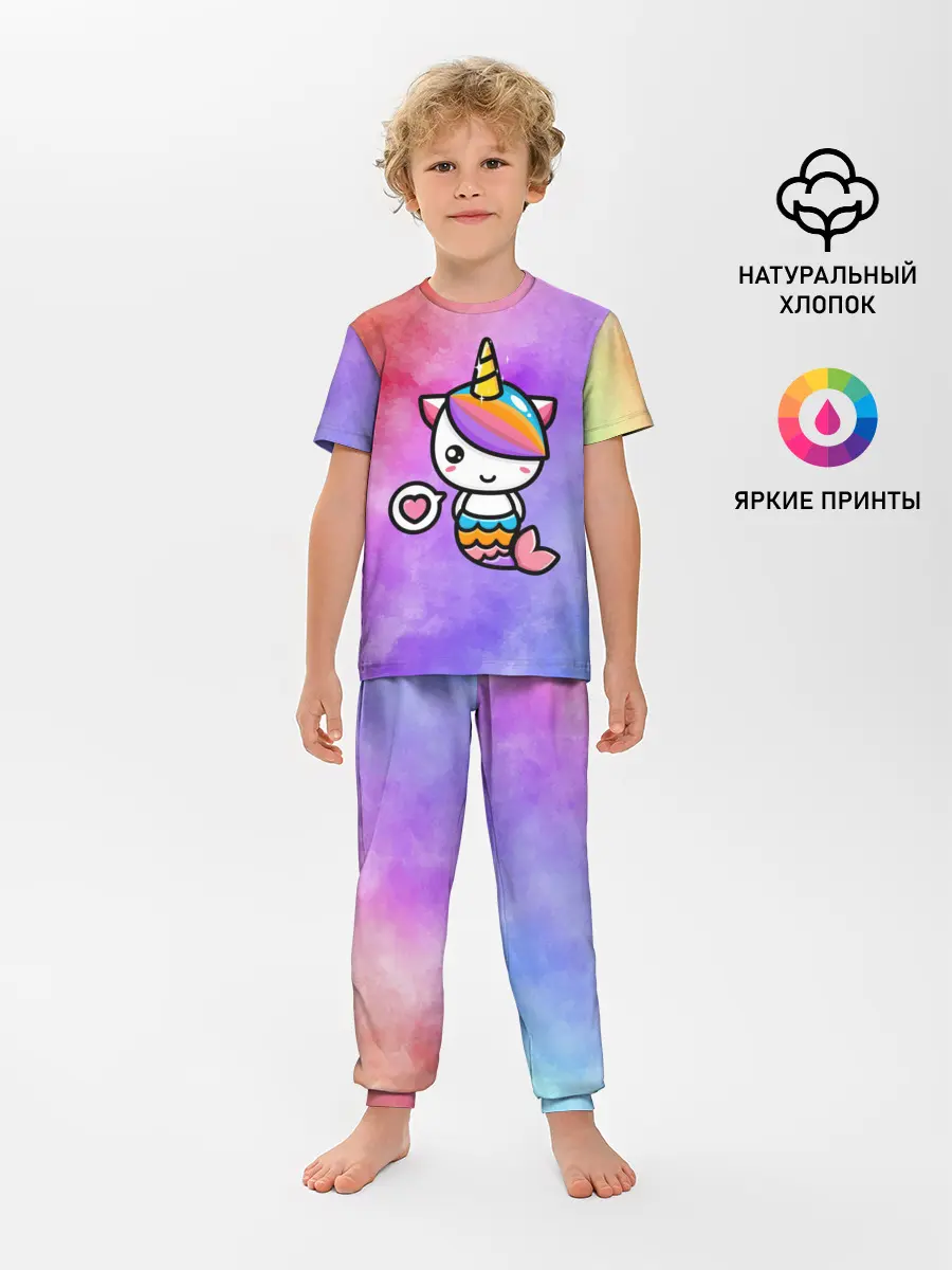 Детская пижама с брюками / Русалка | Единорог