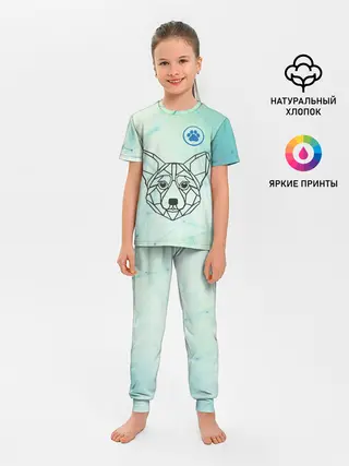 Детская пижама с брюками / Корги