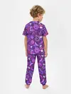 Детская пижама с брюками / фиолетовый этнический дудлинг