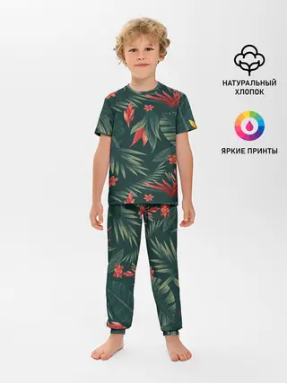 Детская пижама с брюками / Тропики