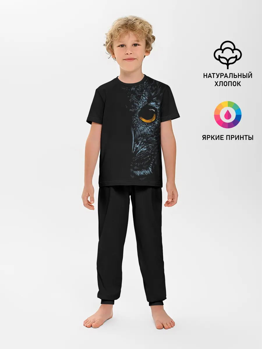 Детская пижама с брюками / Ночная Сова арт