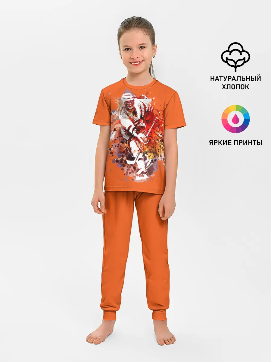 Детская пижама с брюками / Хоккей