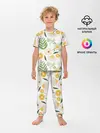 Детская пижама с брюками / Цветы и листья