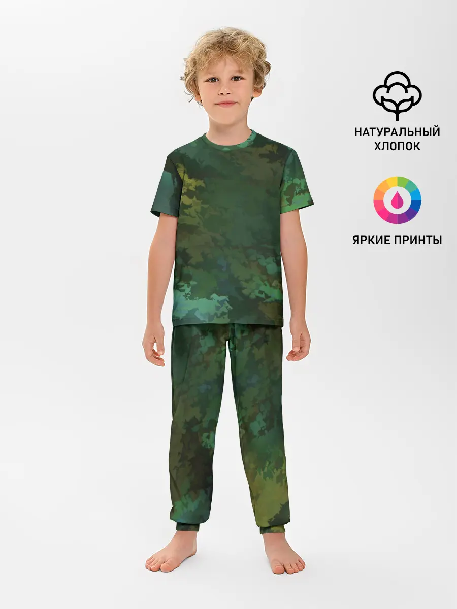 Детская пижама с брюками / Армейский Камуфляж | Ранний