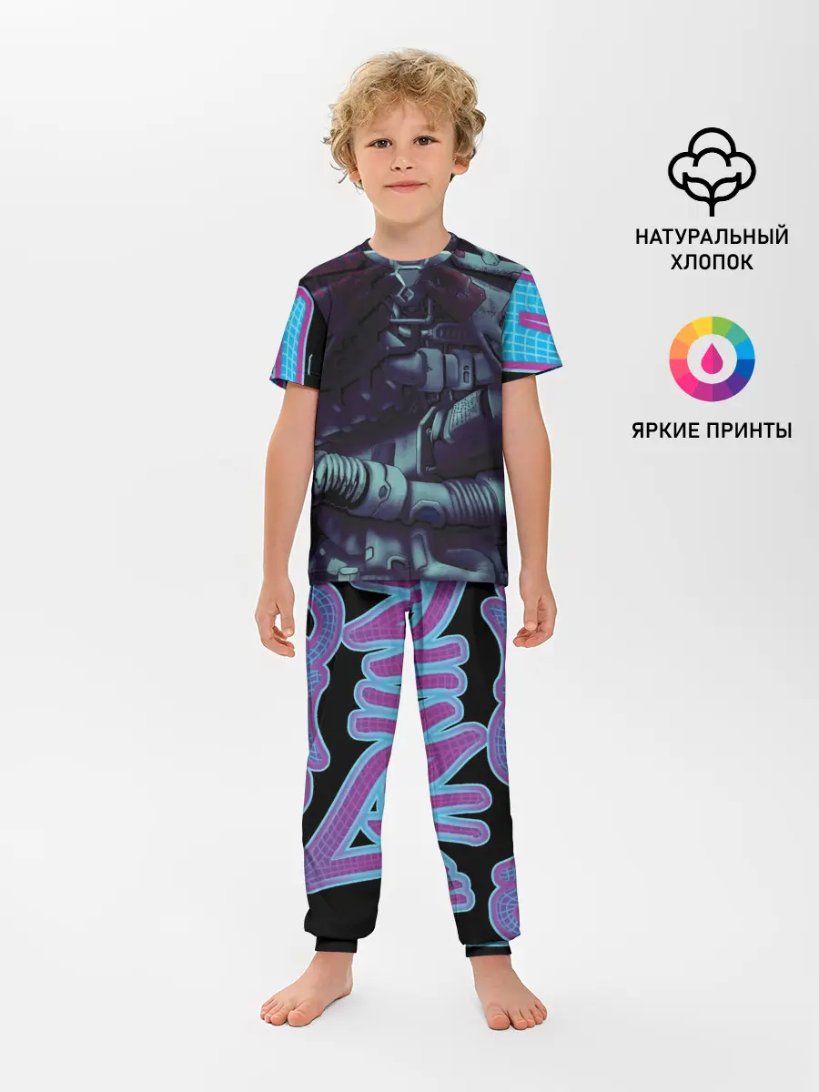 Детская пижама с брюками / Cuber skelet