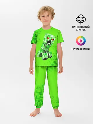 Детская пижама с брюками / MINECRAFT CREEPER