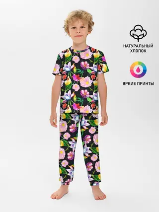 Детская пижама с брюками / Разноцветие