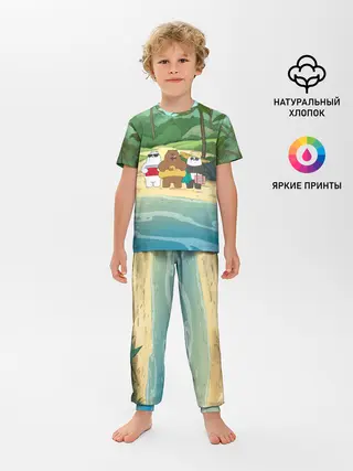 Детская пижама с брюками / Bears on the beach