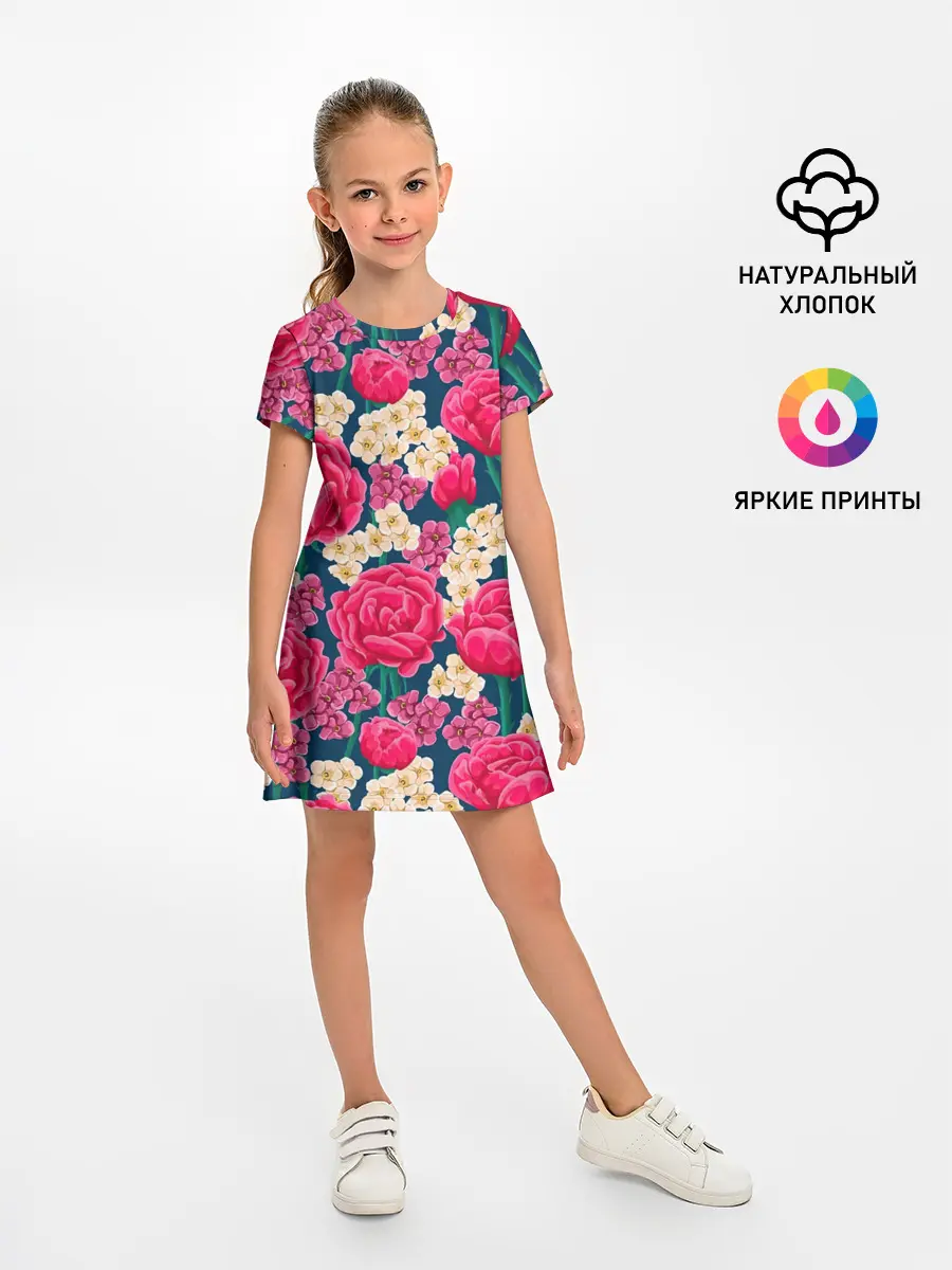 Детское платье / Поле роз