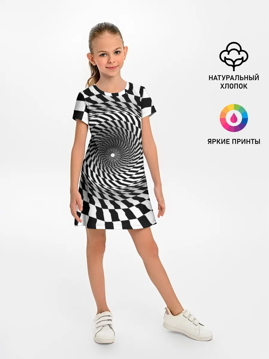 Детское платье / Оптические квадраты