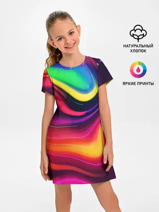 Детское платье / Неоновые пятна