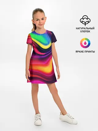 Детское платье / Неоновые пятна