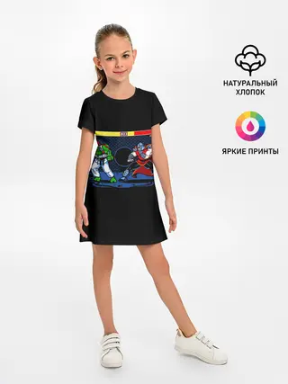 Детское платье / Черепашки 8 бит