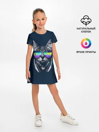Детское платье / Кот в Наушниках