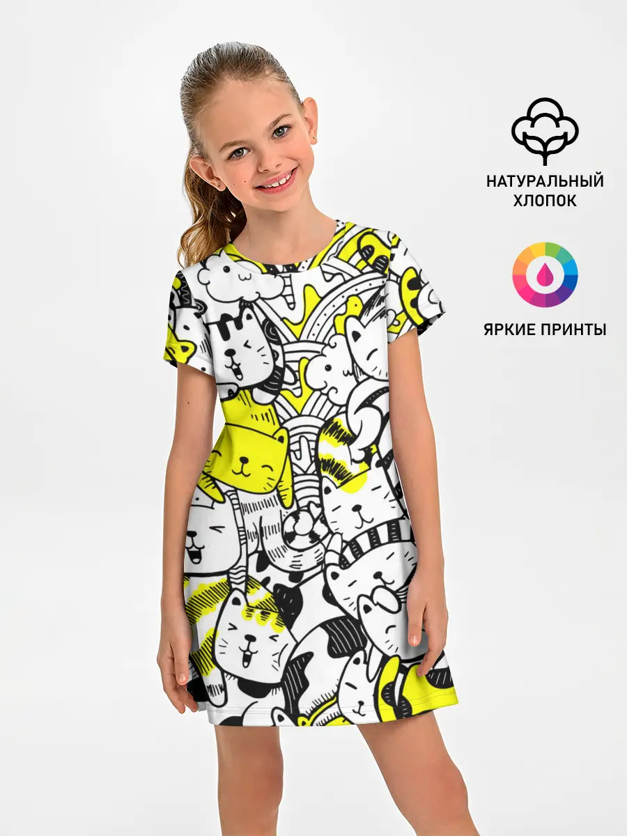 Детское платье / Котики