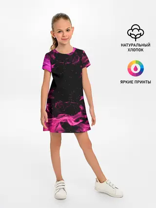 Детское платье / ОГОНЬ НЕОН