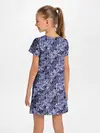 Детское платье / Сине-фиолетовый цветочный узор