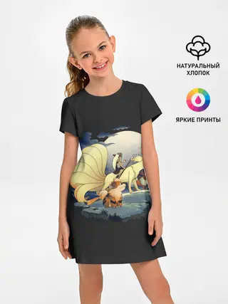 Детское платье / Принцесса Мононоке х Покемоны