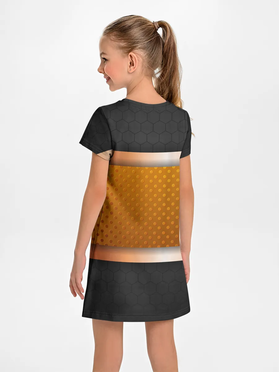 Детское платье / 3d gold / black