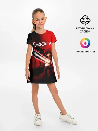 Детское платье / Чёрный Аста красный туман