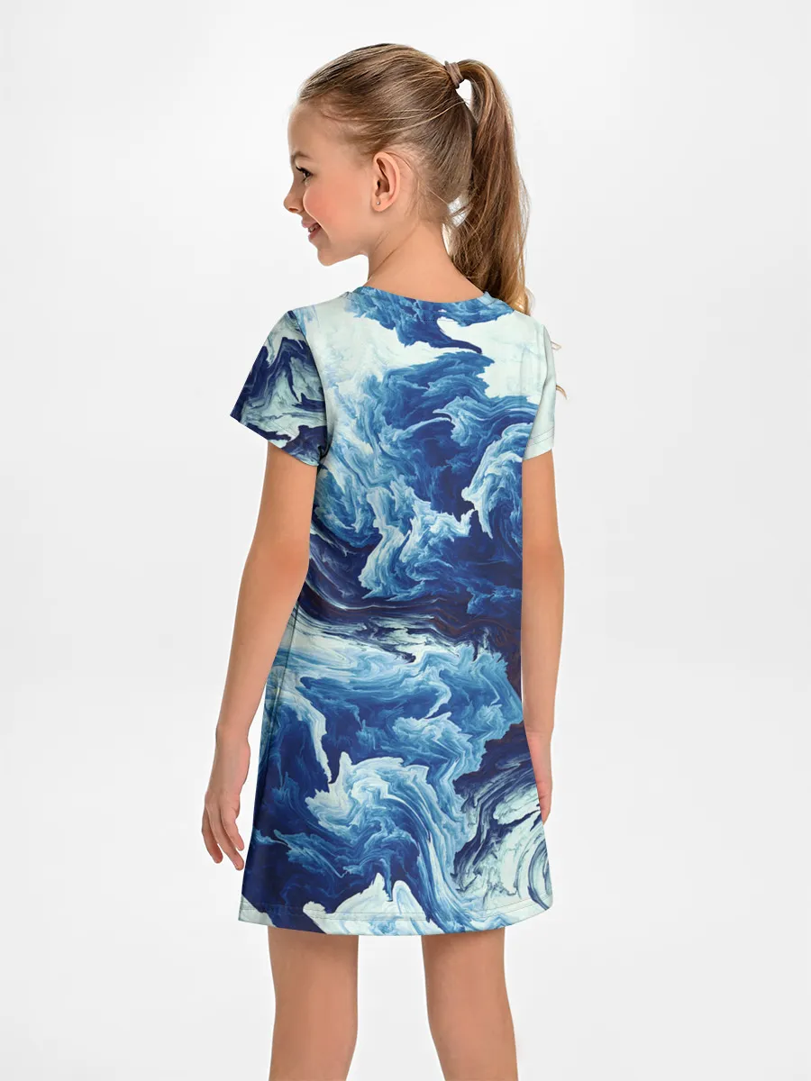 Детское платье / Абстракция смешивание разводы