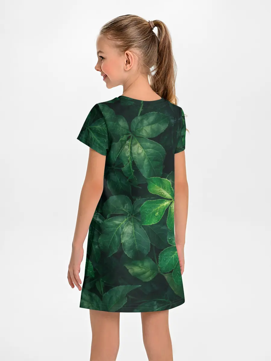 Детское платье / Тропическая листва | Тропики