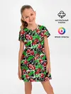 Детское платье / Абстрактный узор спелая вишня