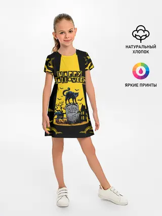 Детское платье / КОТ НА КЛАДБИЩЕ | ХЕЛЛОУИН