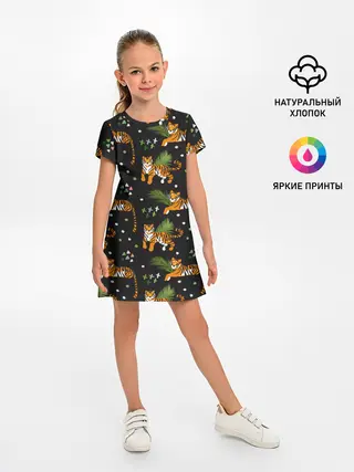 Детское платье / Tigers | Тигровый Паттерн