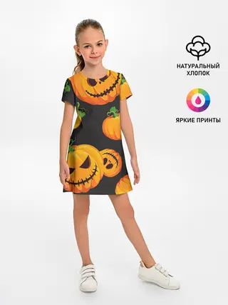 Детское платье / Весёлые тыквы