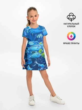 Детское платье / Коралловые рыбки