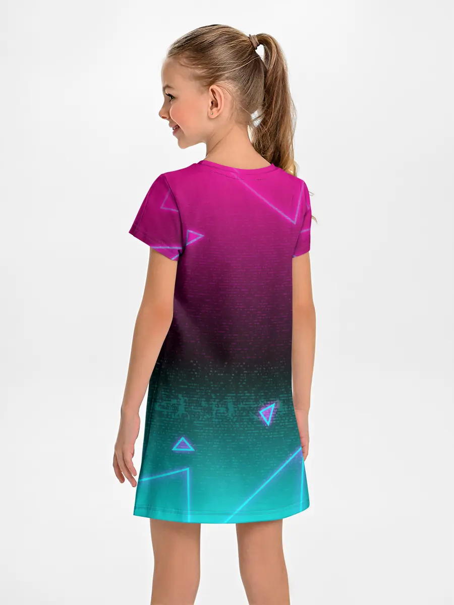 Детское платье / РЕТРО СКОРПИОН НЕОН