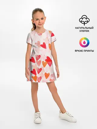 Детское платье / Ванильные сердечки
