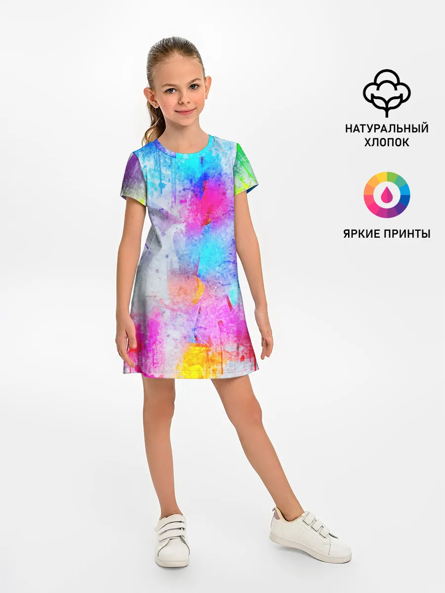 Детское платье / НЕОНОВЫЕ ПОТЕРТОСТИ