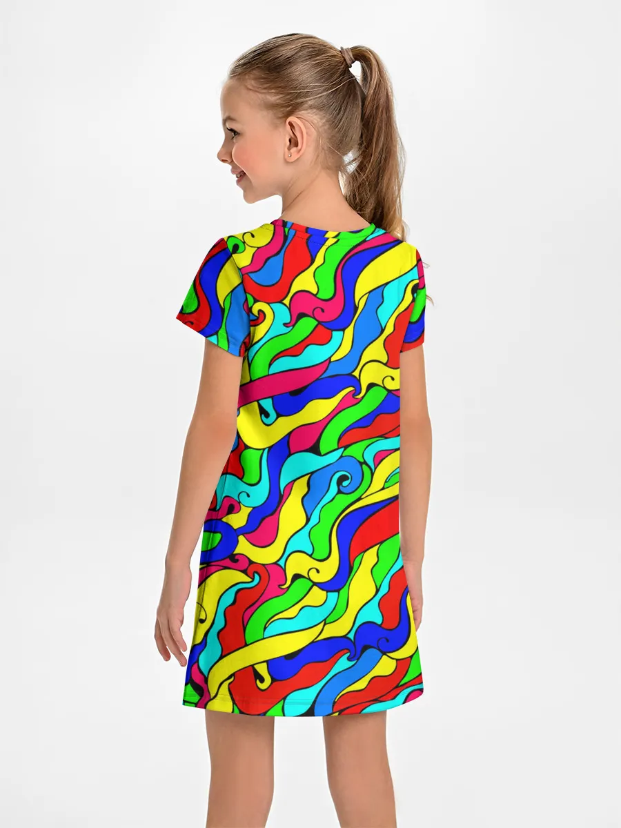 Детское платье / Красочные узоры/абстракционизм