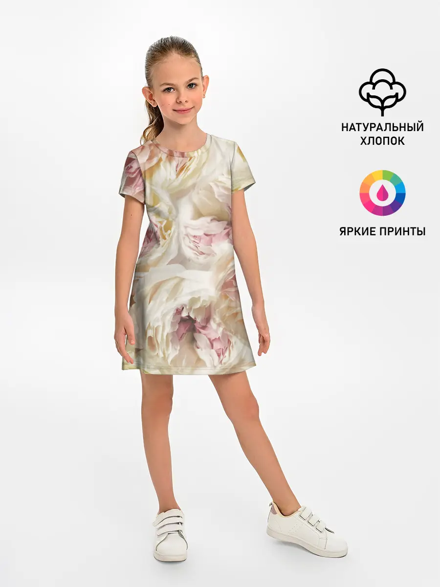 Детское платье / Нежные Пионы