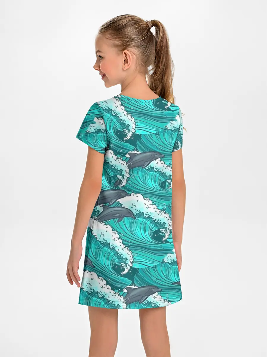 Детское платье / Дельфины