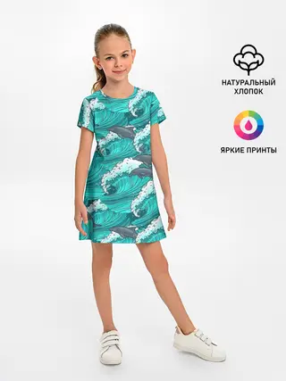 Детское платье / Дельфины